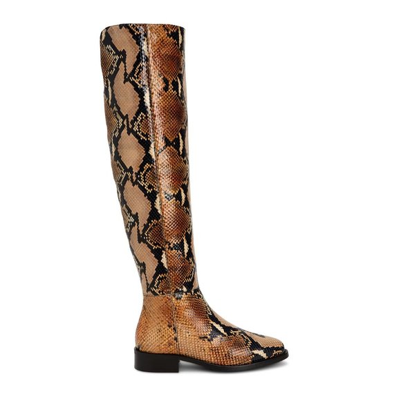 Aquatalia Shoes - Aquatalia Italian Black/Camel Snake Leather Boots
